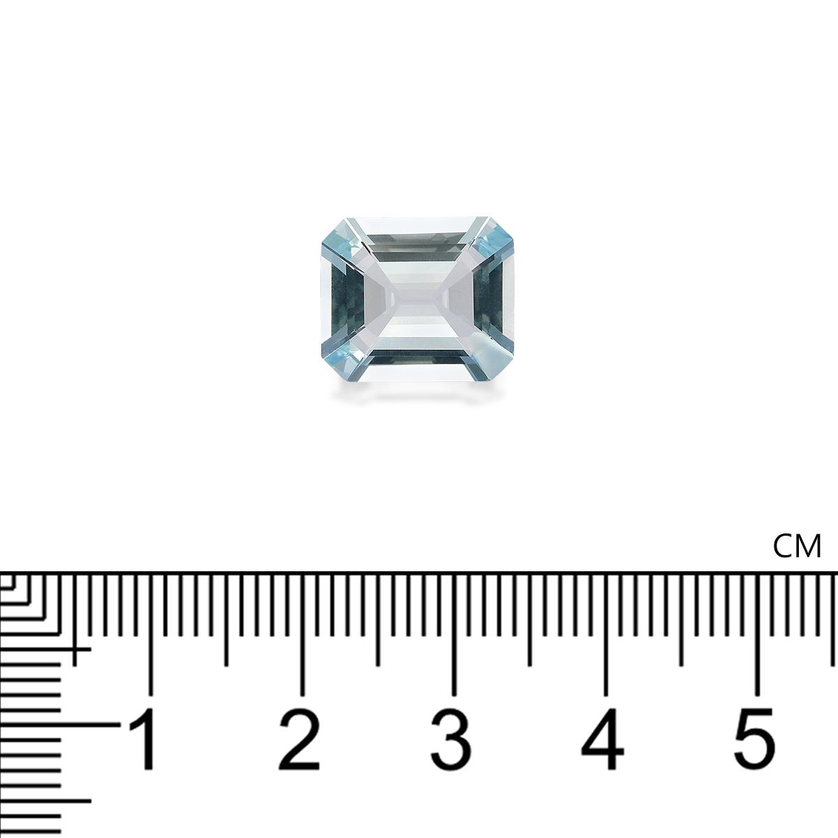 baby blue aquamarine, 4.88ct rectangular cut — view 4