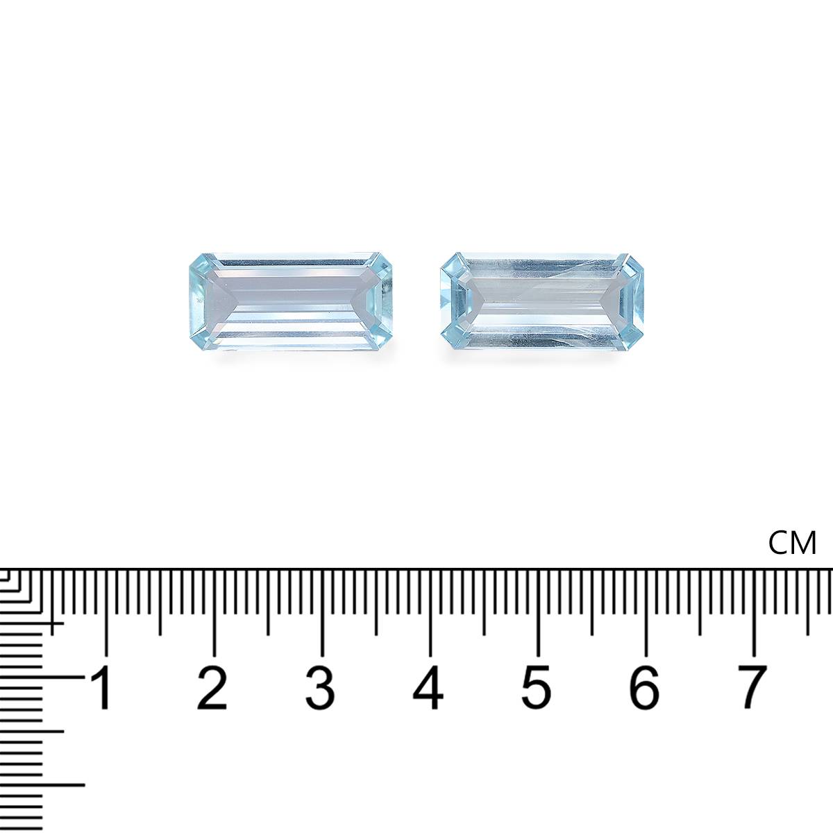 baby blue aquamarine, 14.57ct rectangular cut — view 4