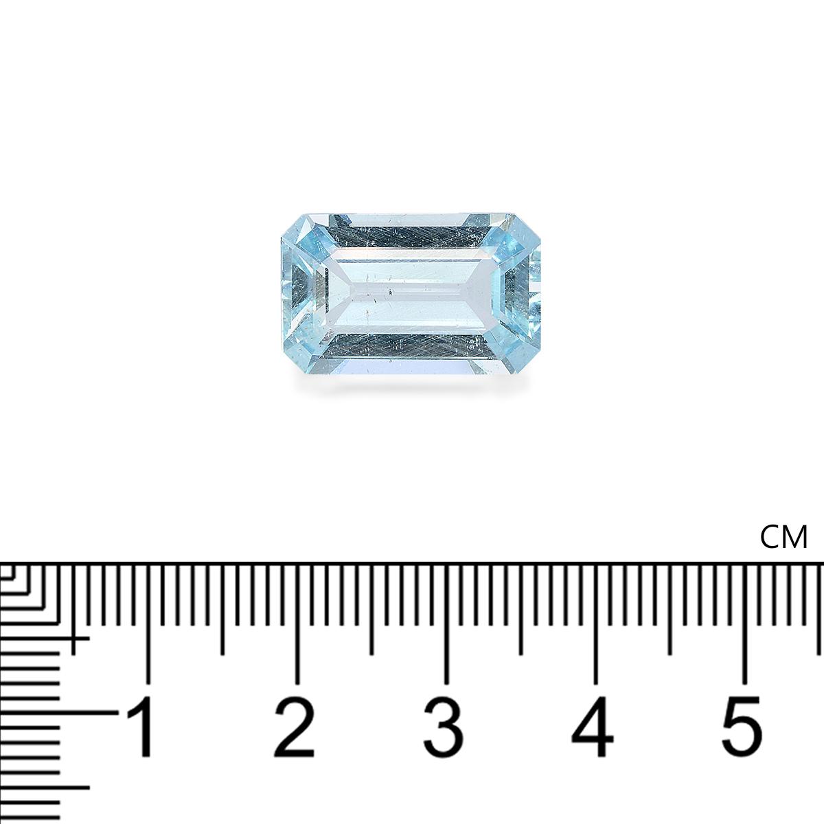 baby blue aquamarine, 10.31ct rectangular cut — view 4
