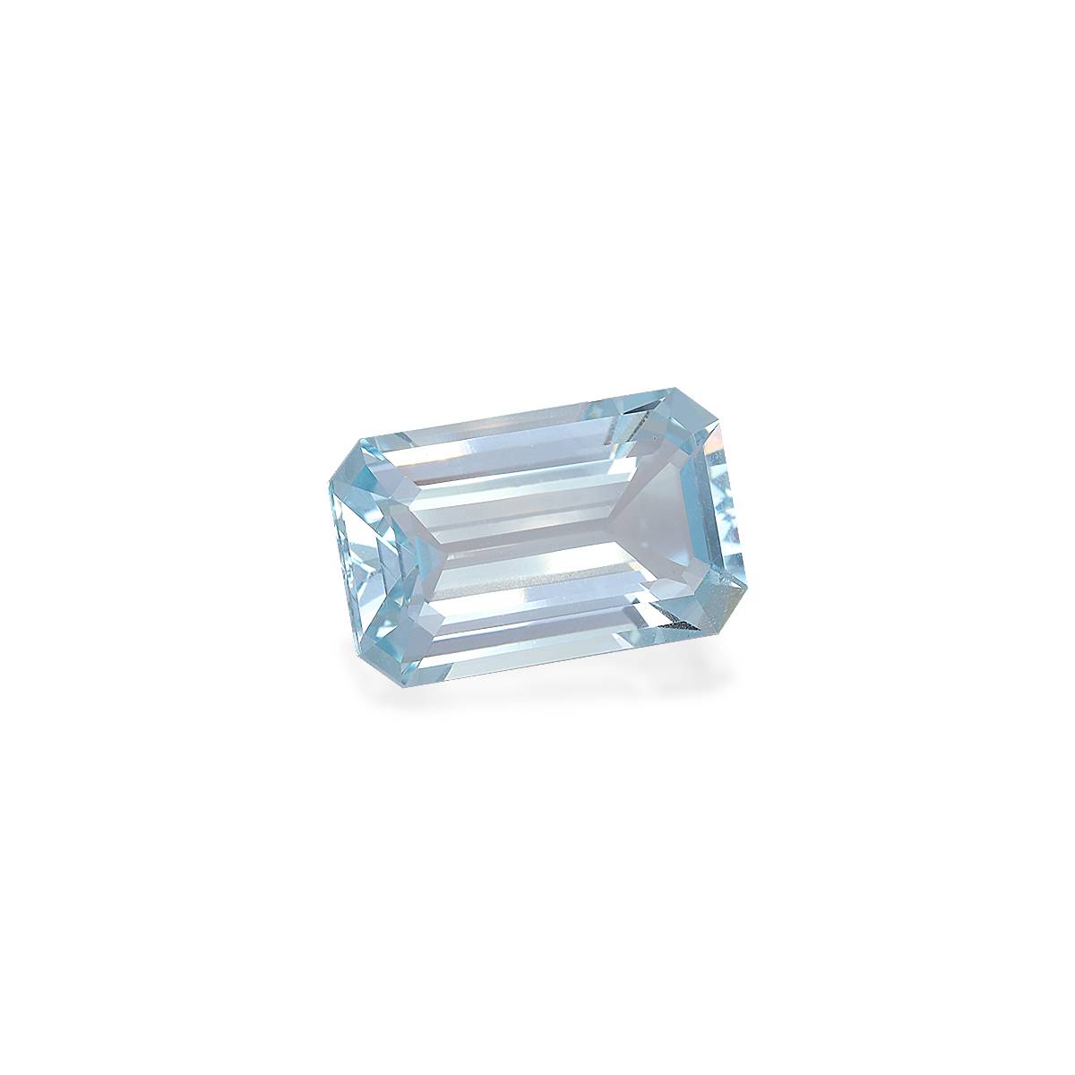 baby blue aquamarine, 10.07ct rectangular cut — view 3