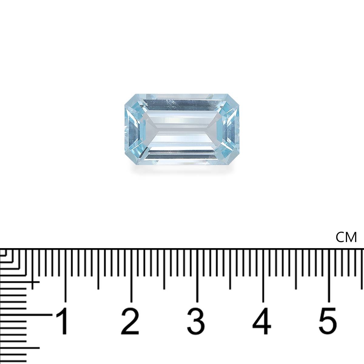 baby blue aquamarine, 10.07ct rectangular cut — view 4