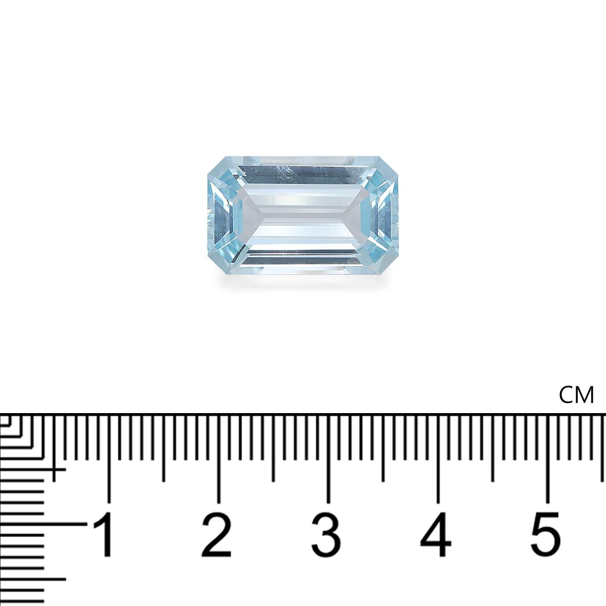baby blue aquamarine, 10.07ct rectangular cut — view 4