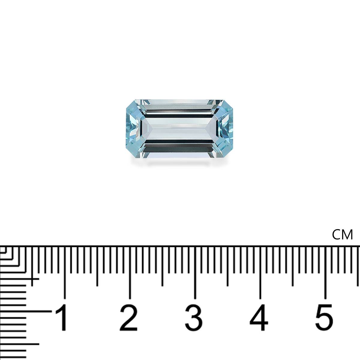 baby blue aquamarine, 6.67ct rectangular cut — view 4