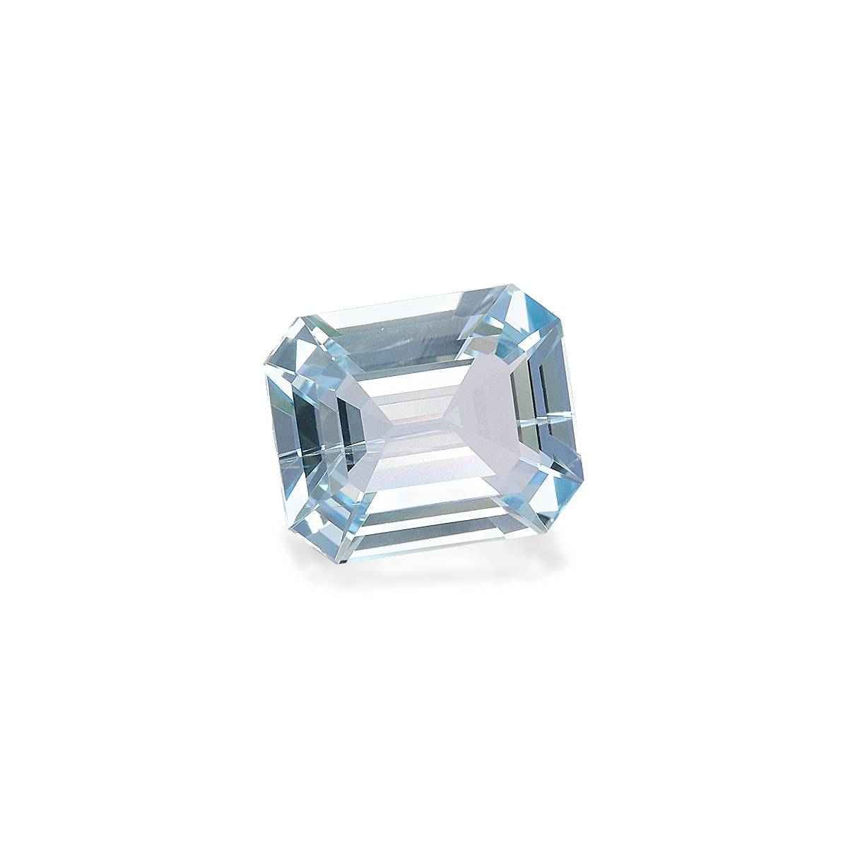 sky blue aquamarine, 3.69ct rectangular cut — view 3