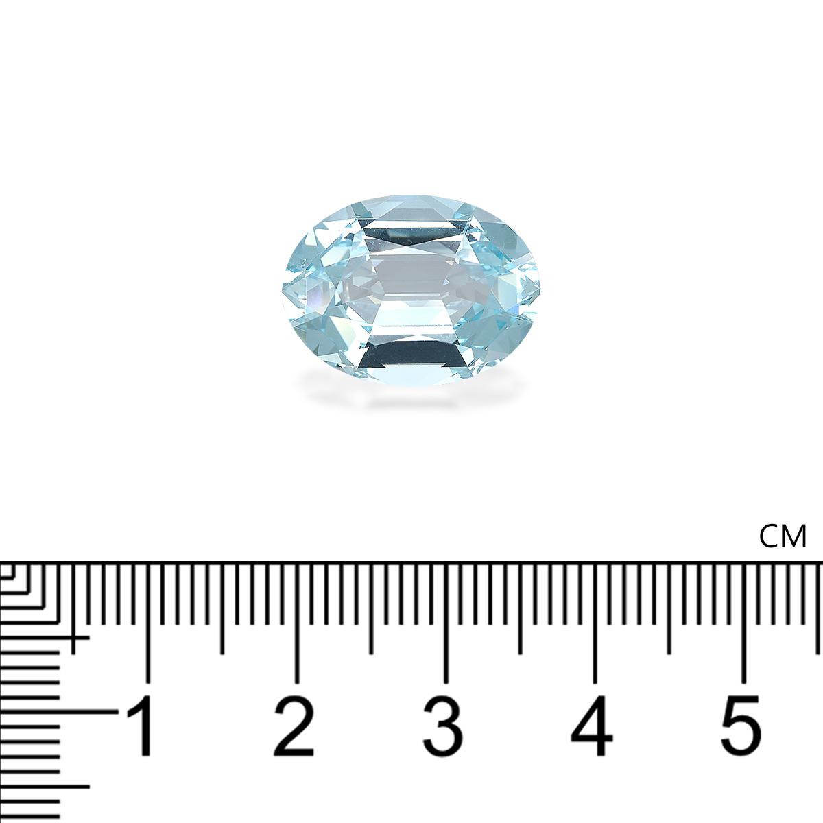 sky blue aquamarine, 9.8ct oval cut — view 4