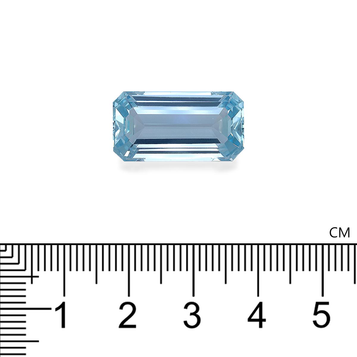 ice blue aquamarine, 13.68ct rectangular cut — view 4