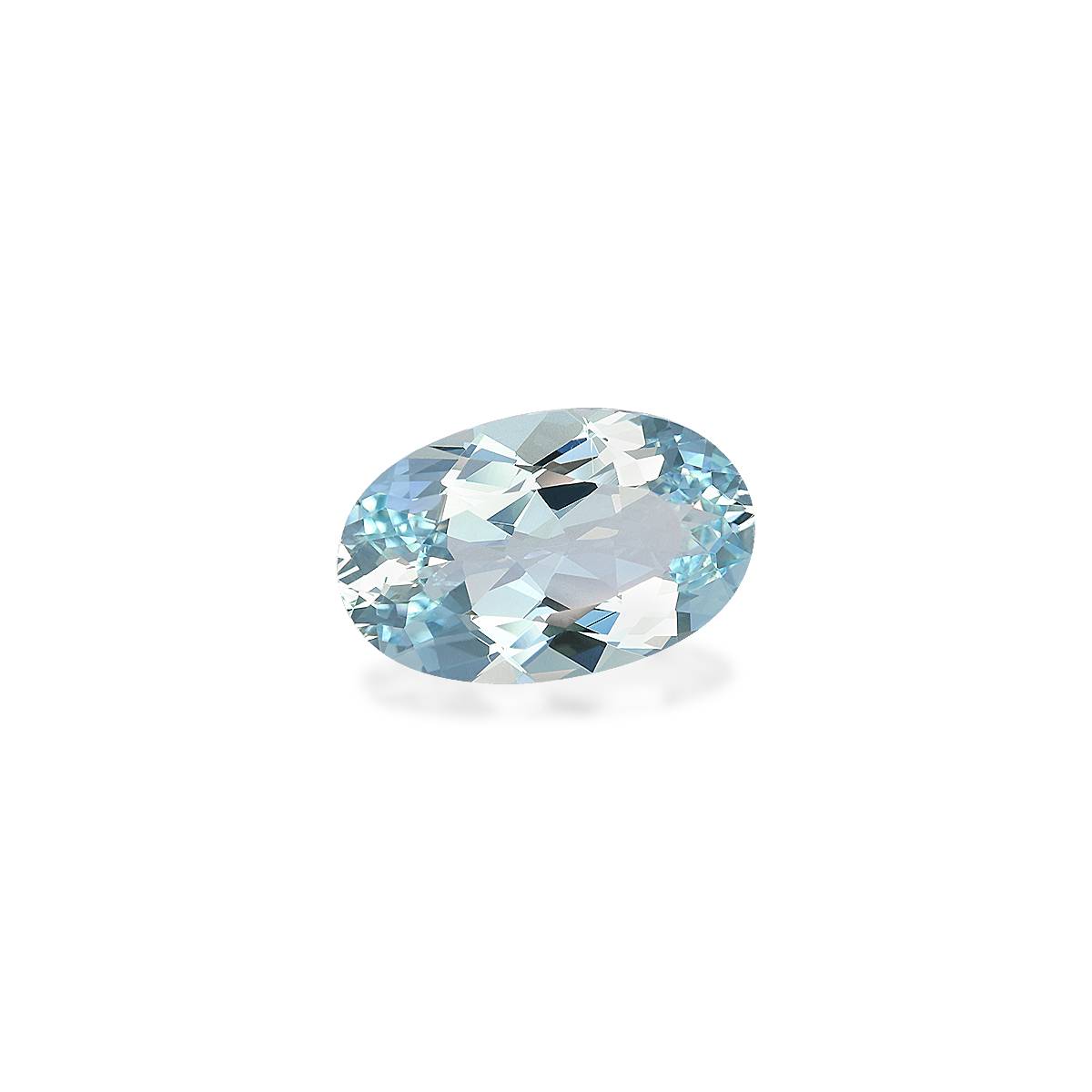 baby blue aquamarine, 6.98ct oval cut — view 3