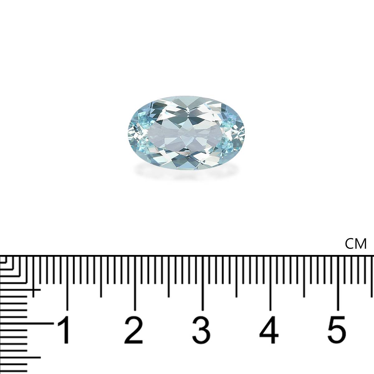baby blue aquamarine, 6.98ct oval cut — view 4
