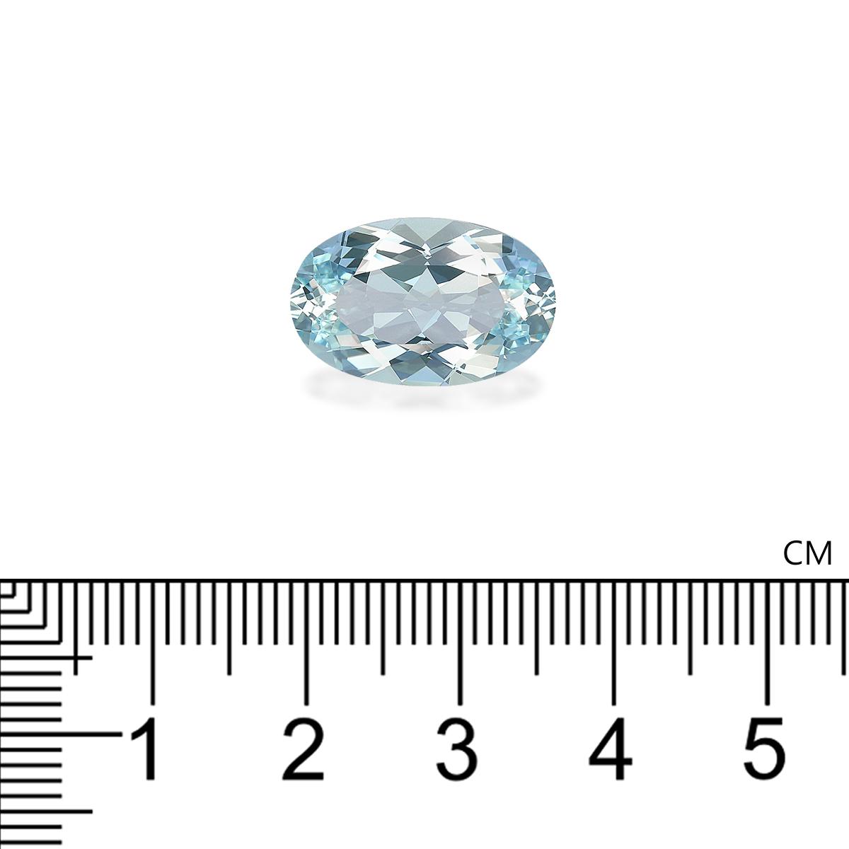 baby blue aquamarine, 6.98ct oval cut — view 4