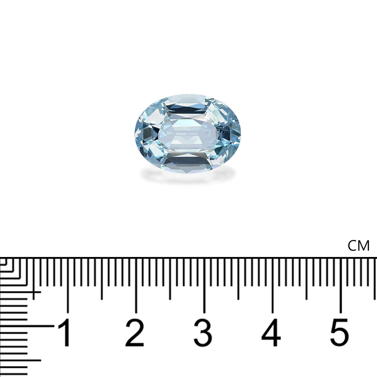 baby blue aquamarine, 7.55ct oval cut — view 4
