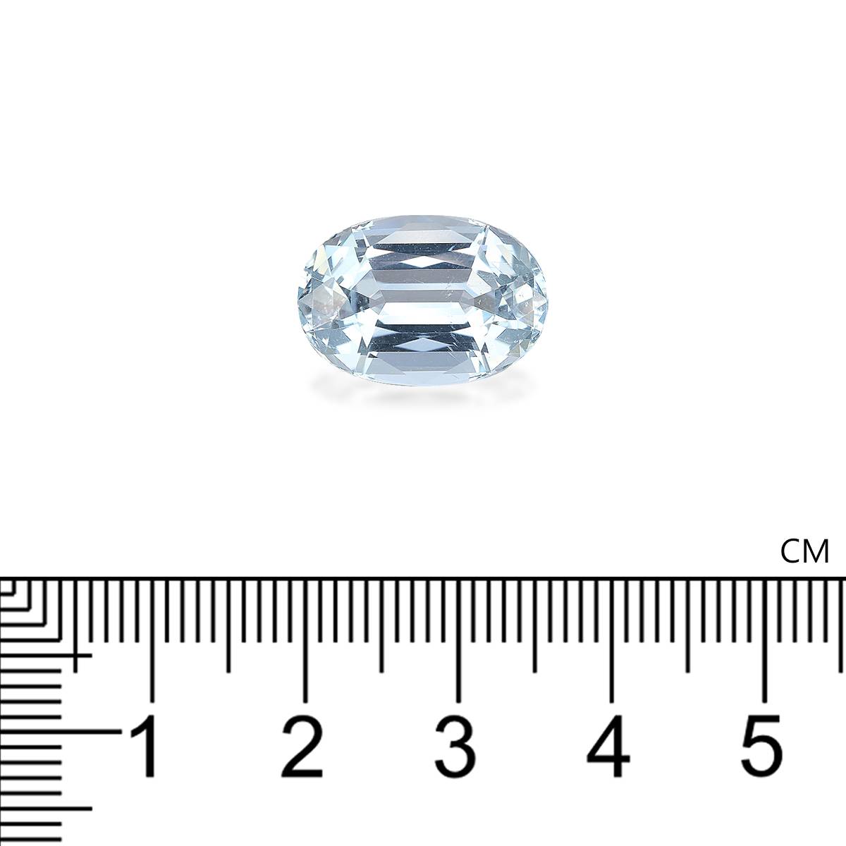 sky blue aquamarine, 8.38ct oval cut — view 4