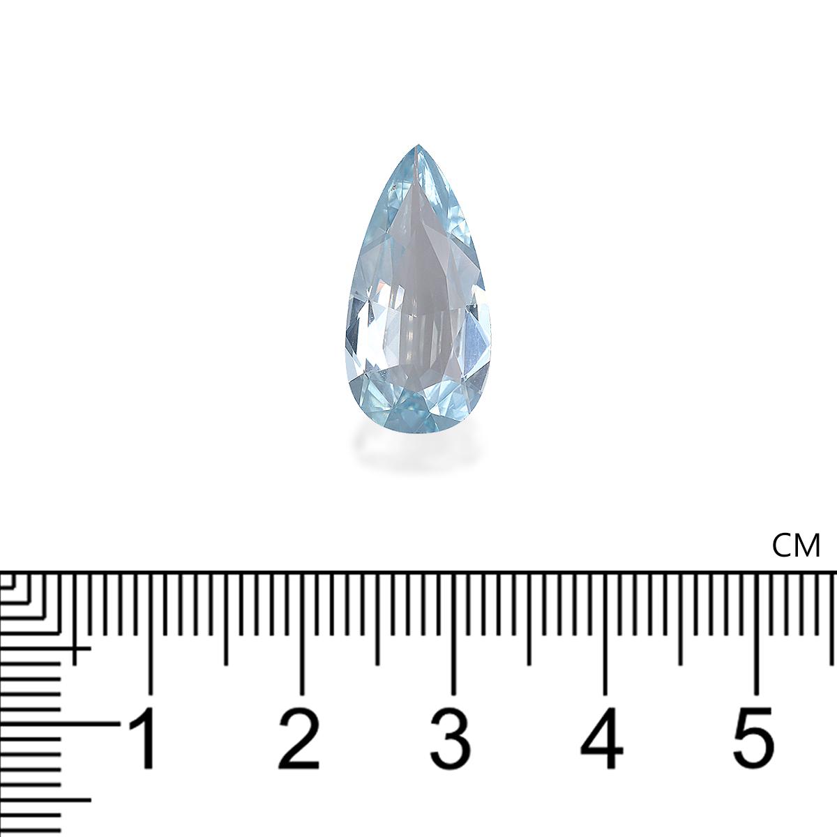 sky blue aquamarine, 5.57ct pear cut — view 4