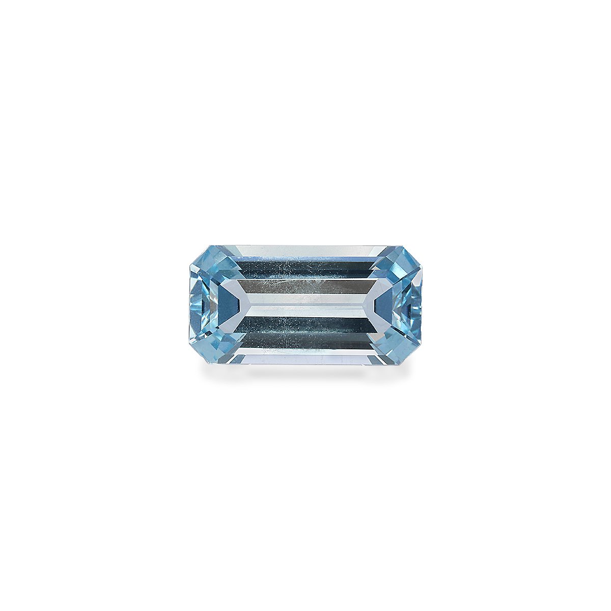 sky blue aquamarine, 3.78ct rectangular cut — main view