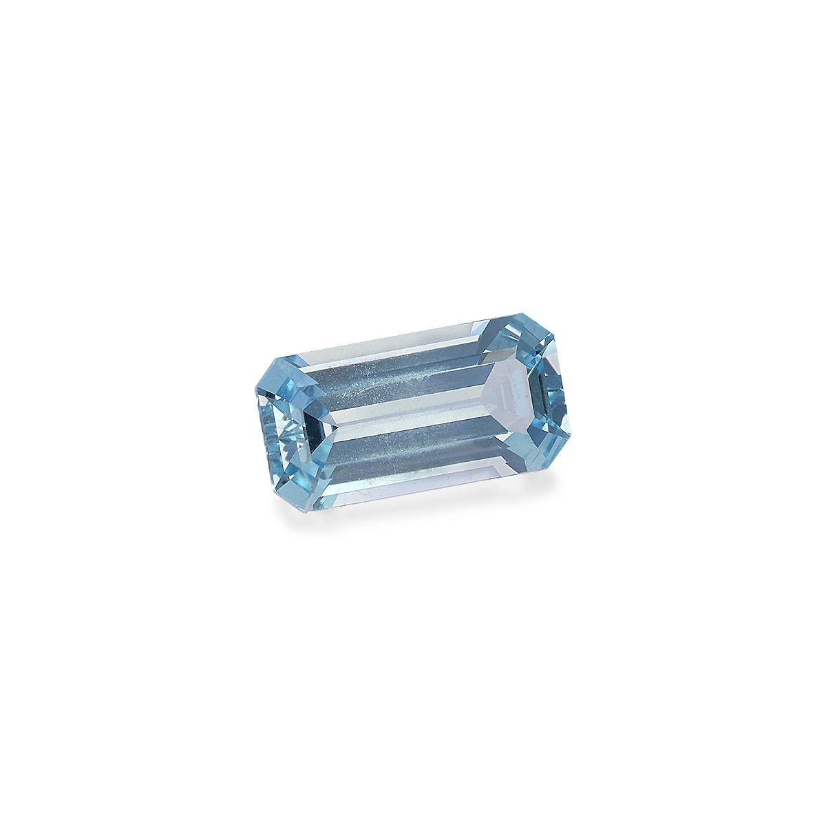 sky blue aquamarine, 3.78ct rectangular cut — view 3