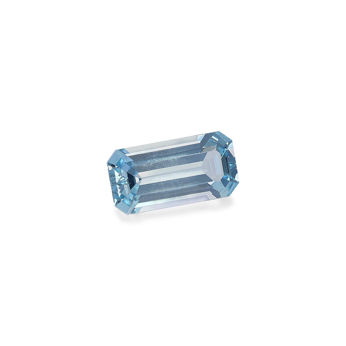sky blue aquamarine, 3.78ct rectangular cut — view 3