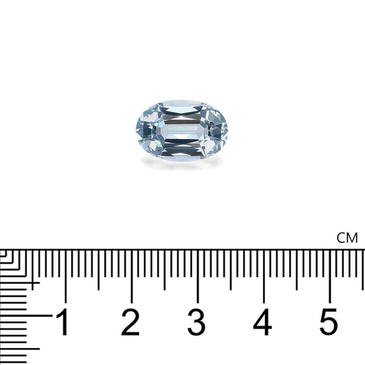 sky blue aquamarine, 5.44ct oval cut — view 4