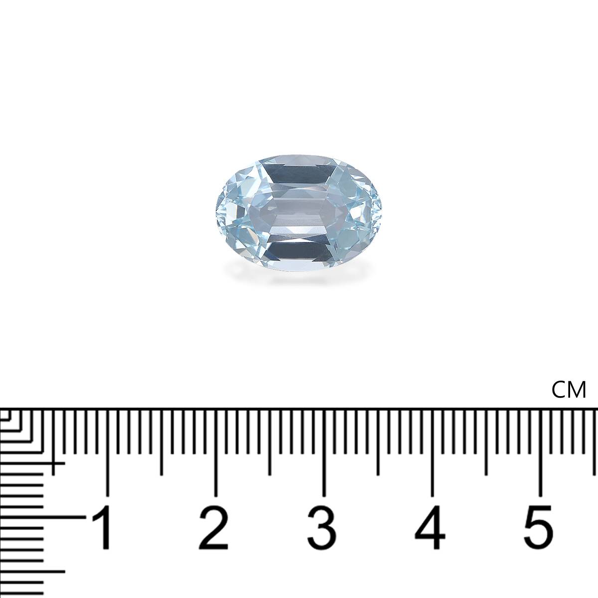 sky blue aquamarine, 7.44ct oval cut — view 4
