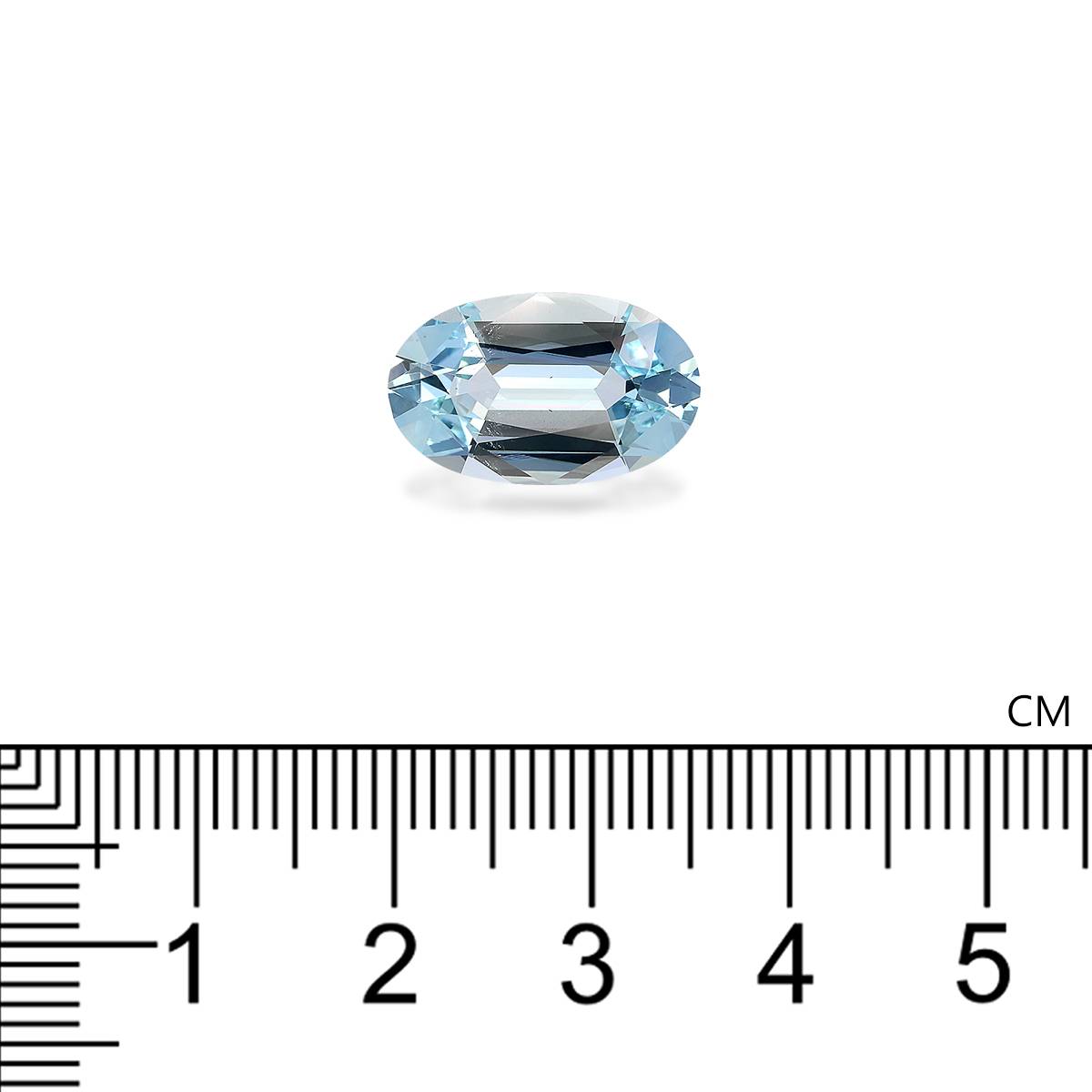 sky blue aquamarine, 5.22ct oval cut — view 4