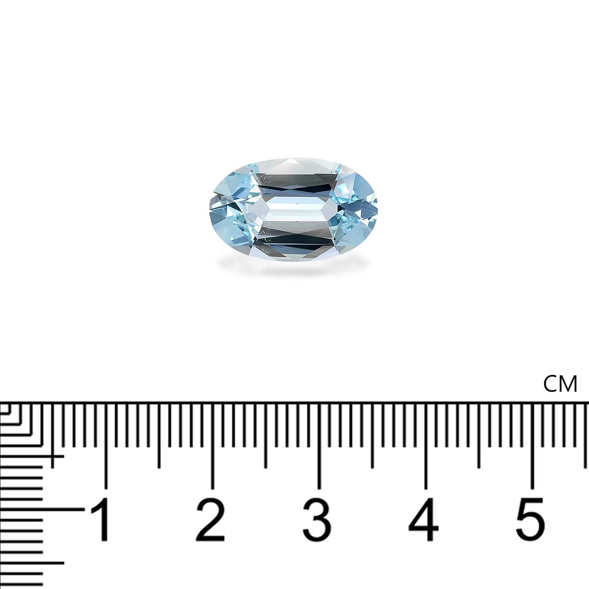 sky blue aquamarine, 5.22ct oval cut — view 4
