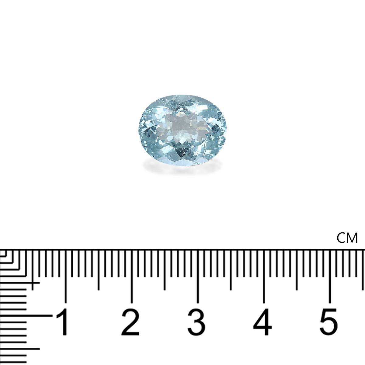 baby blue aquamarine, 5.67ct oval cut — view 4