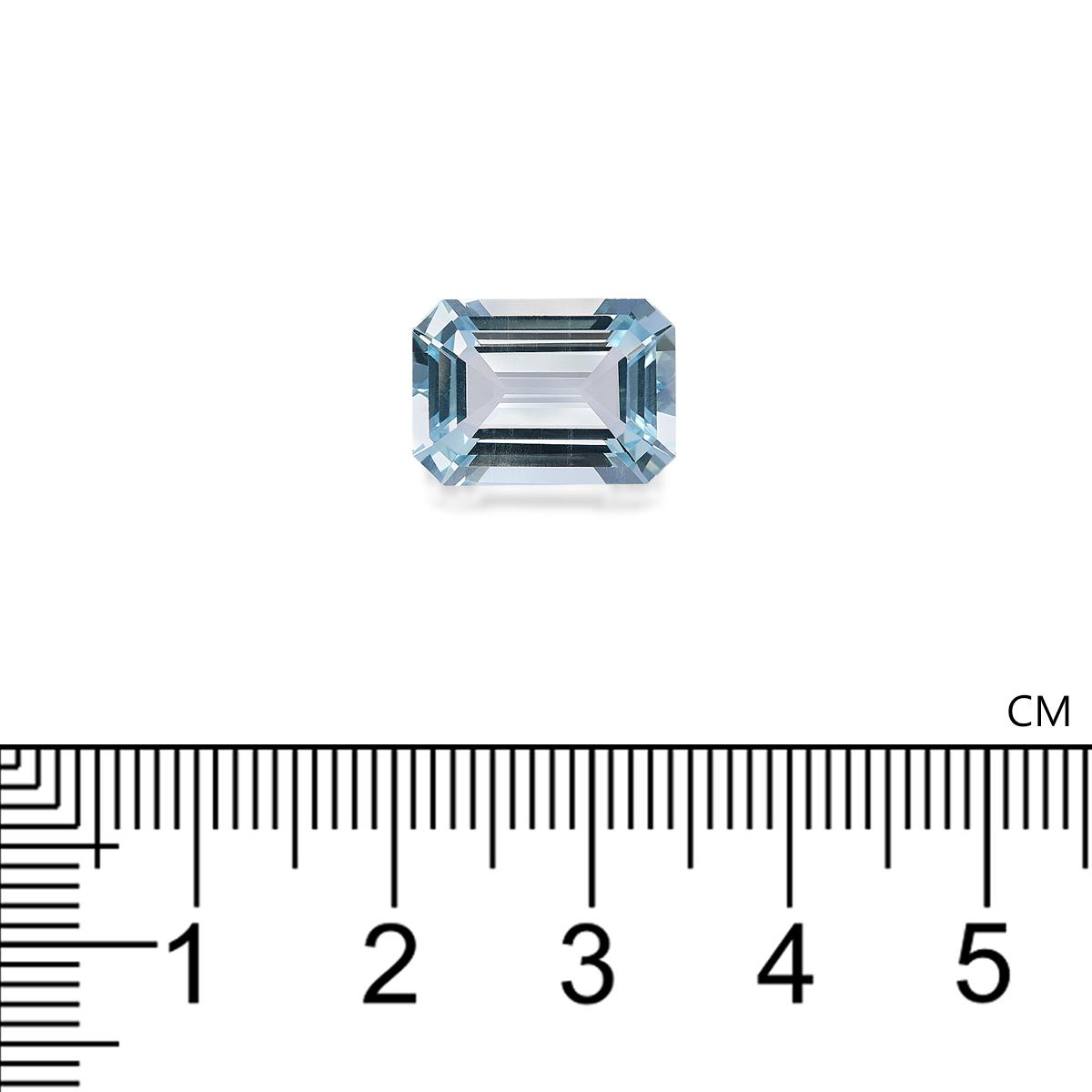 baby blue aquamarine, 5.55ct rectangular cut — view 4