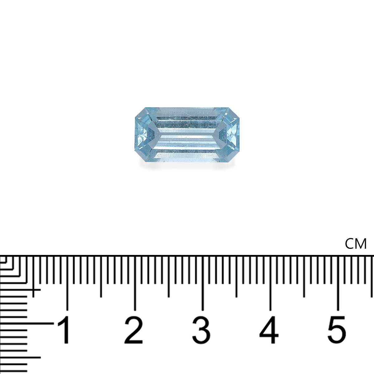 baby blue aquamarine, 5.68ct rectangular cut — view 4