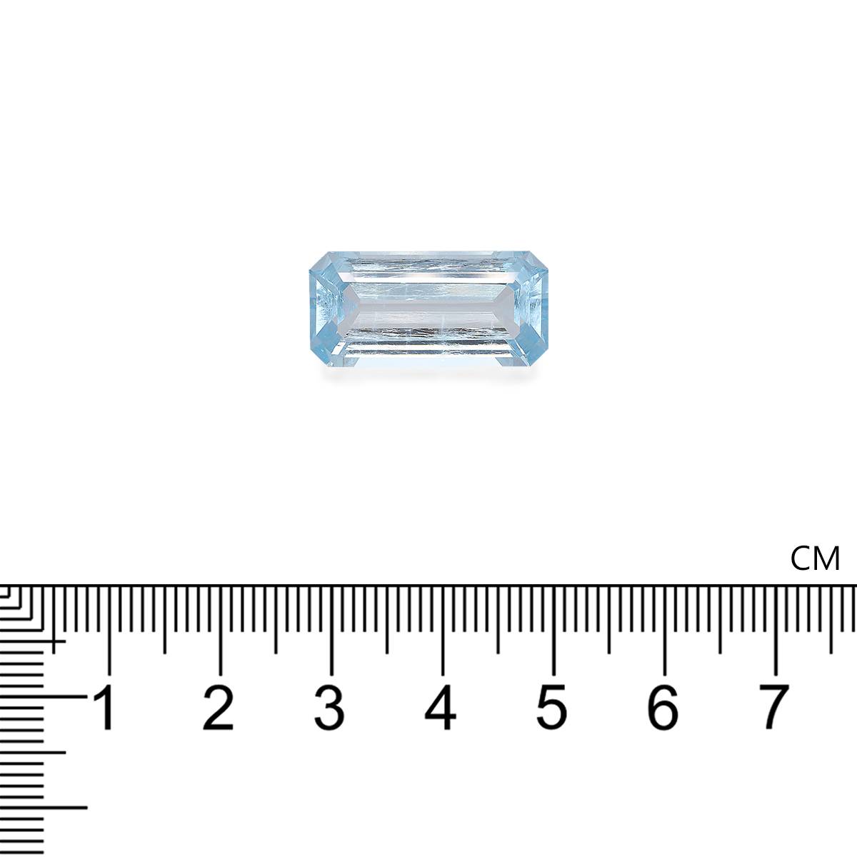 baby blue aquamarine, 12.06ct rectangular cut — view 4