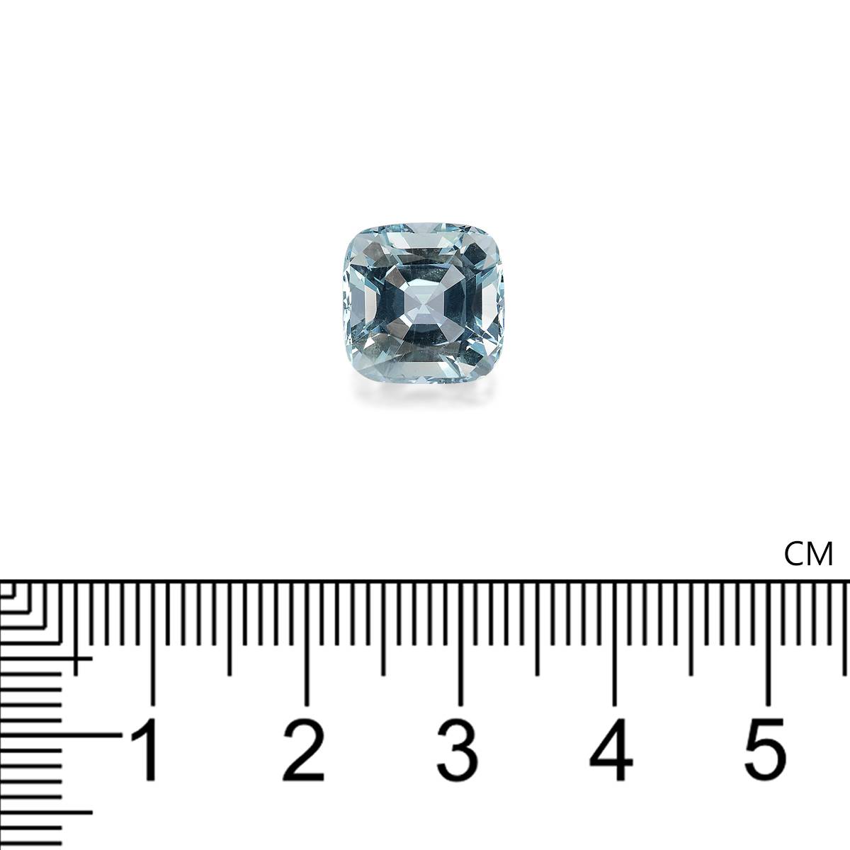 baby blue aquamarine, 5.77ct cushion cut — view 4