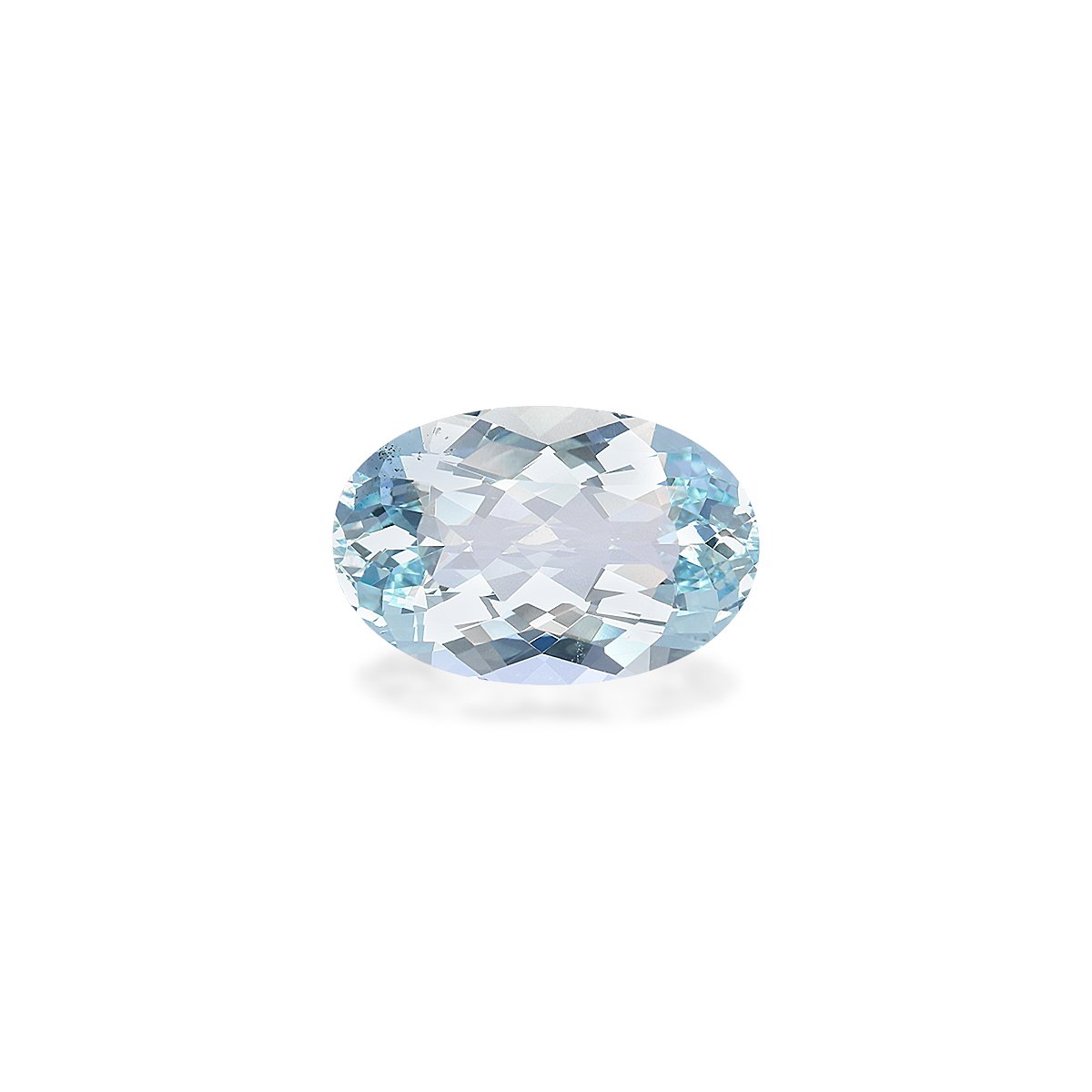 sky blue aquamarine, 5.37ct oval cut — main view