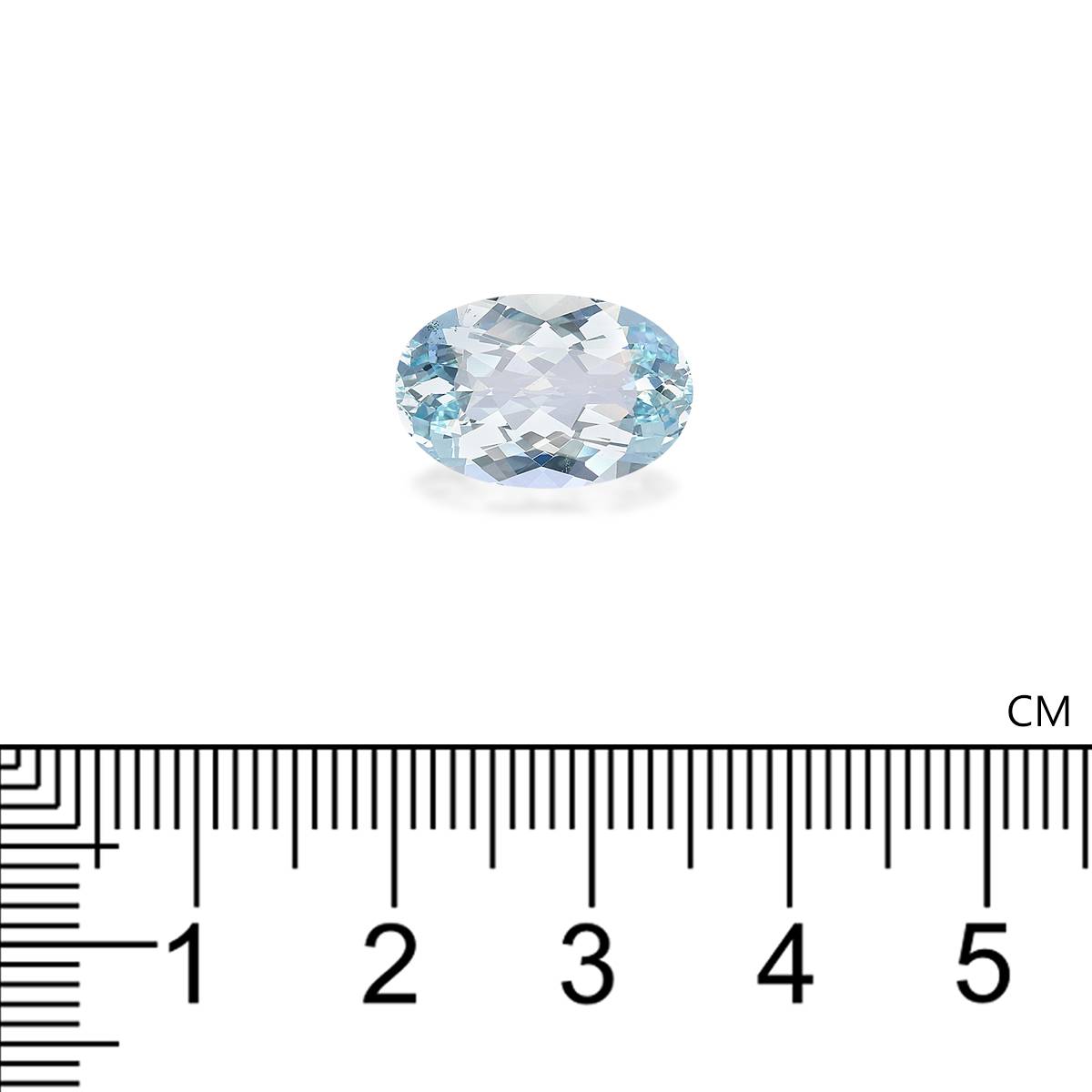 sky blue aquamarine, 5.37ct oval cut — view 4