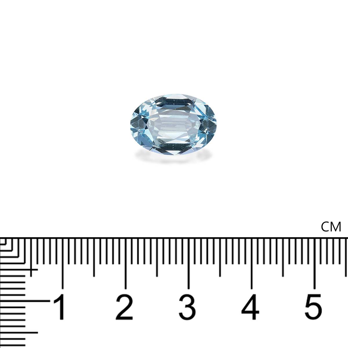 baby blue aquamarine, 4.18ct oval cut — view 4