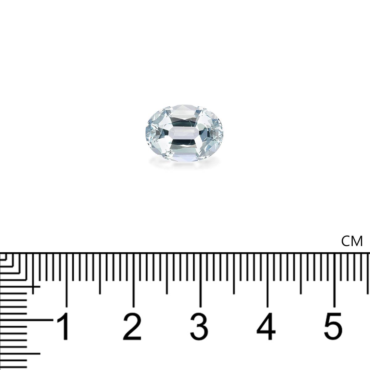 sky blue aquamarine, 3.62ct oval cut — view 4