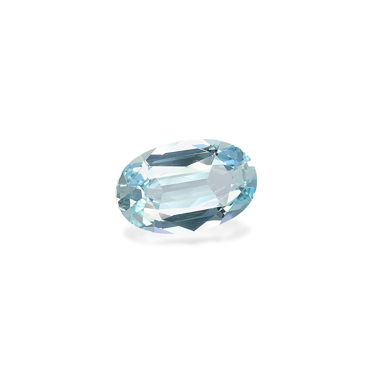 baby blue aquamarine, 7.56ct oval cut — view 3