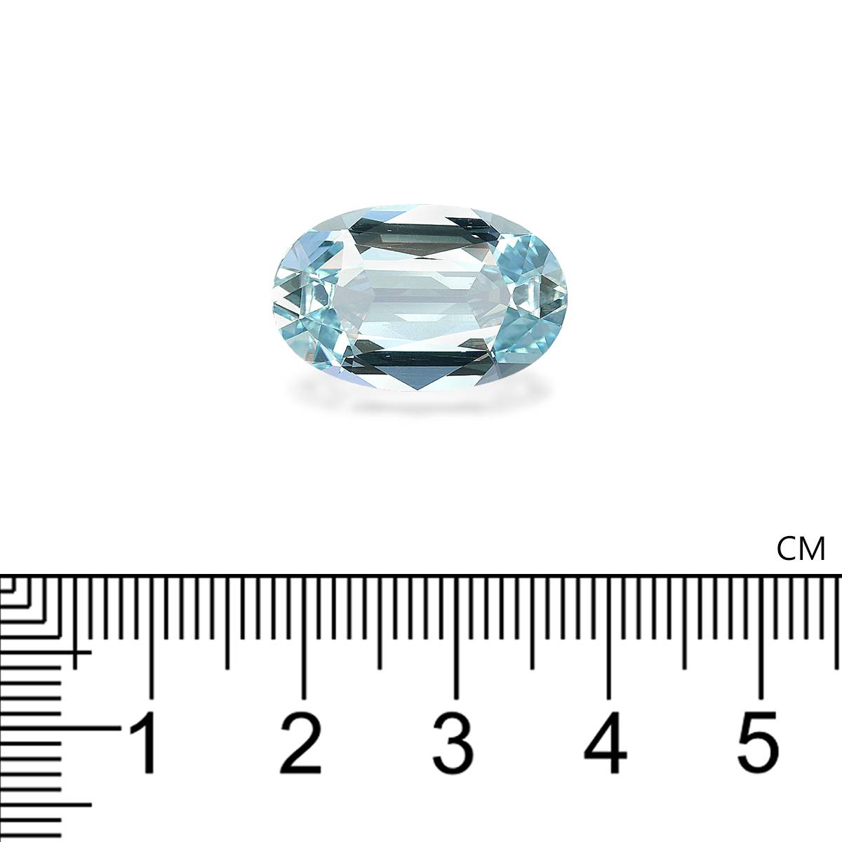 baby blue aquamarine, 7.56ct oval cut — view 4