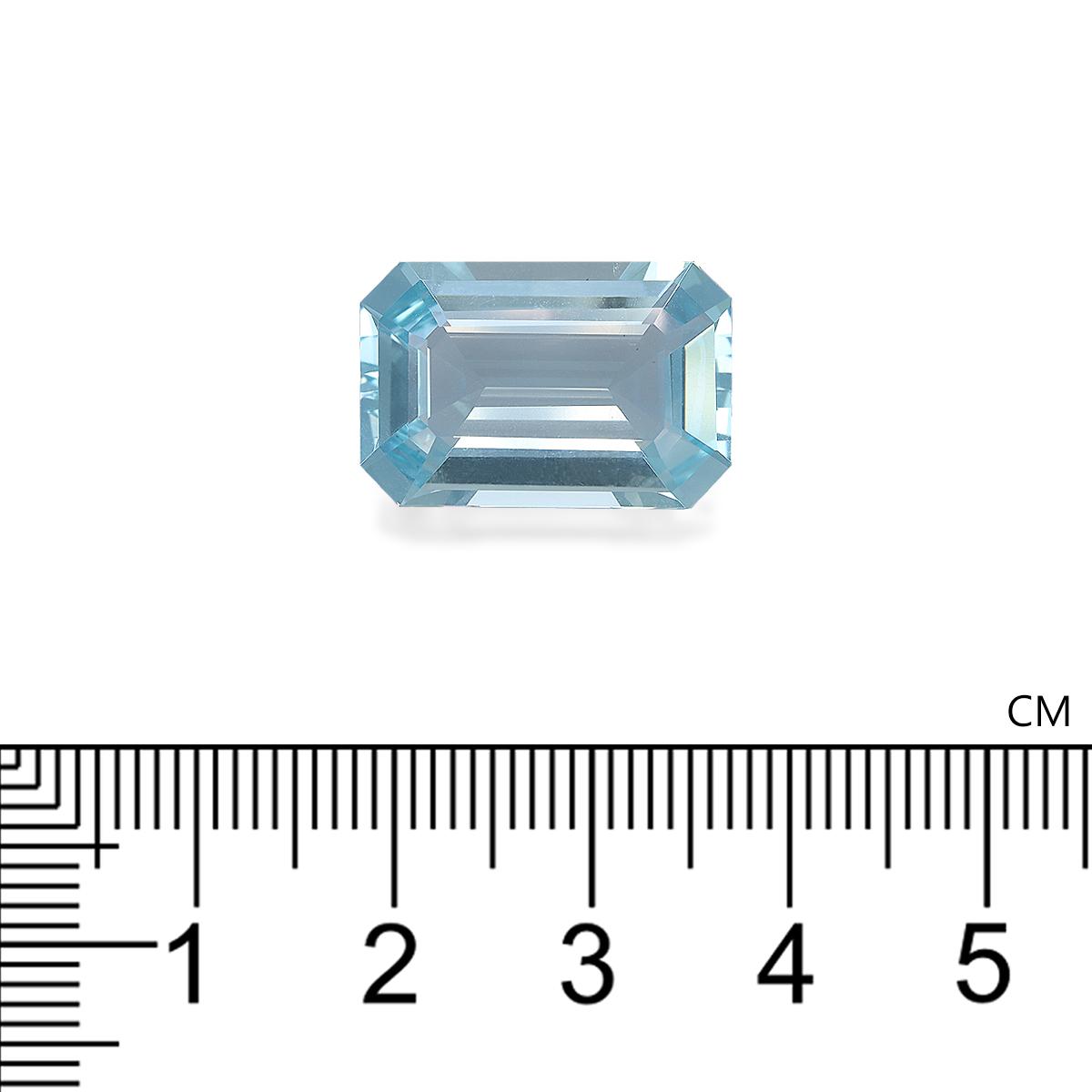 baby blue aquamarine, 12.3ct rectangular cut — view 4