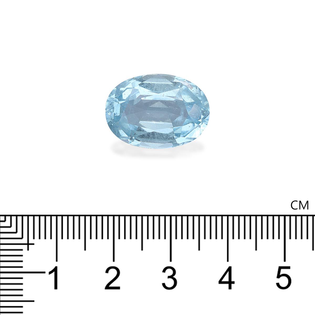 baby blue aquamarine, 12.38ct oval cut — view 4