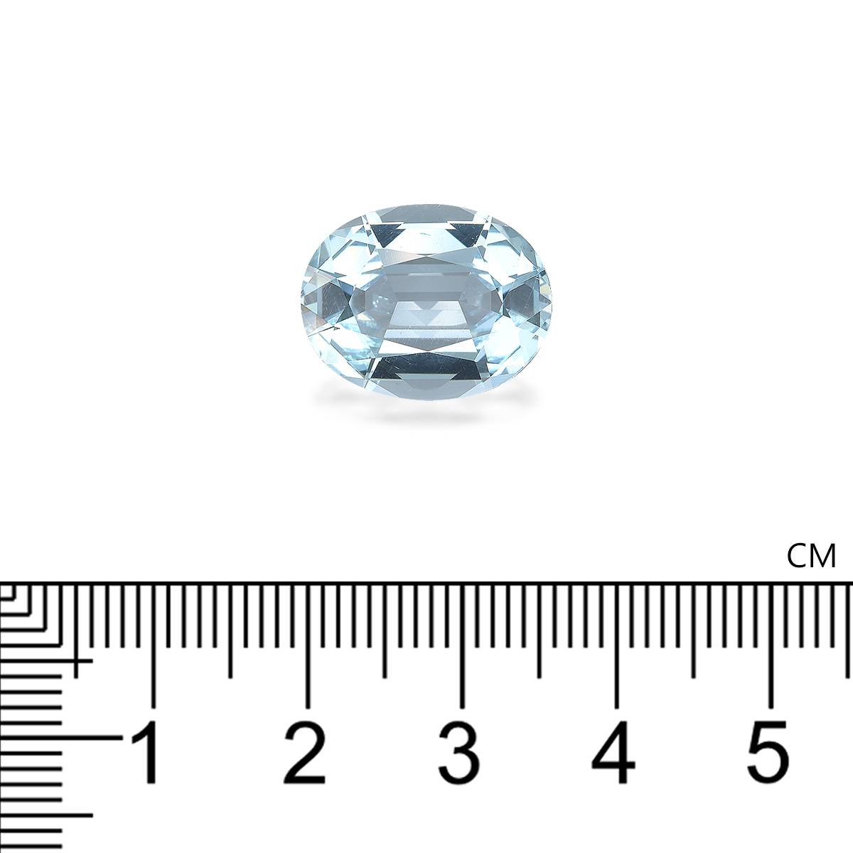 sky blue aquamarine, 8.74ct oval cut — view 4