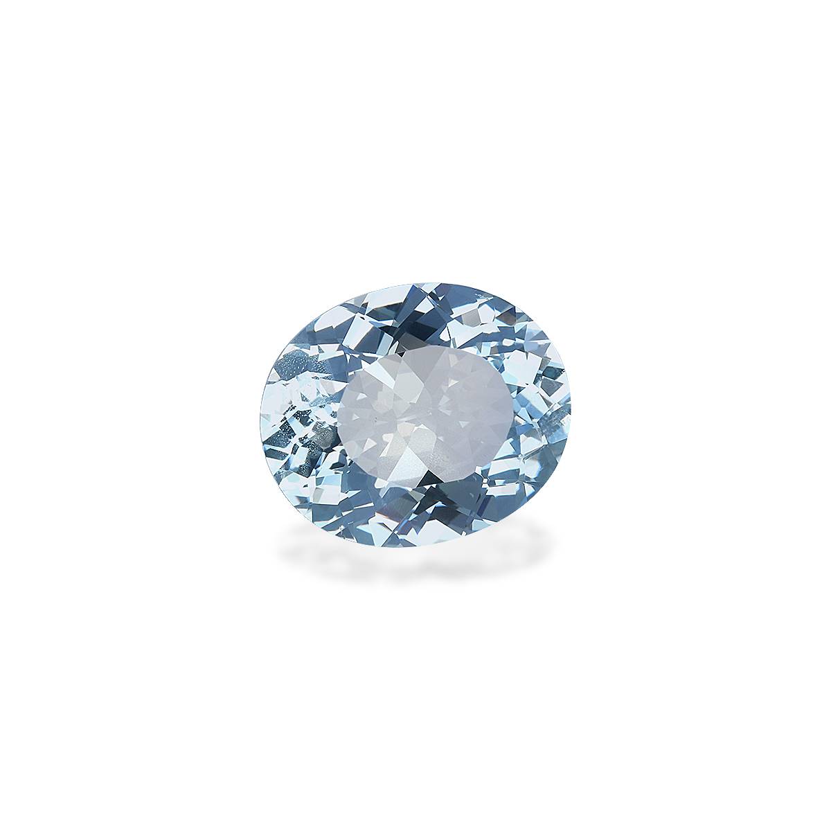 baby blue aquamarine, 2.98ct oval cut — view 3