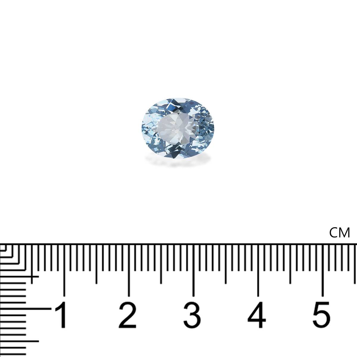 baby blue aquamarine, 2.98ct oval cut — view 4