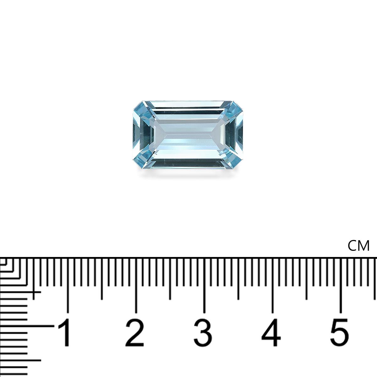 baby blue aquamarine, 6.83ct rectangular cut — view 4