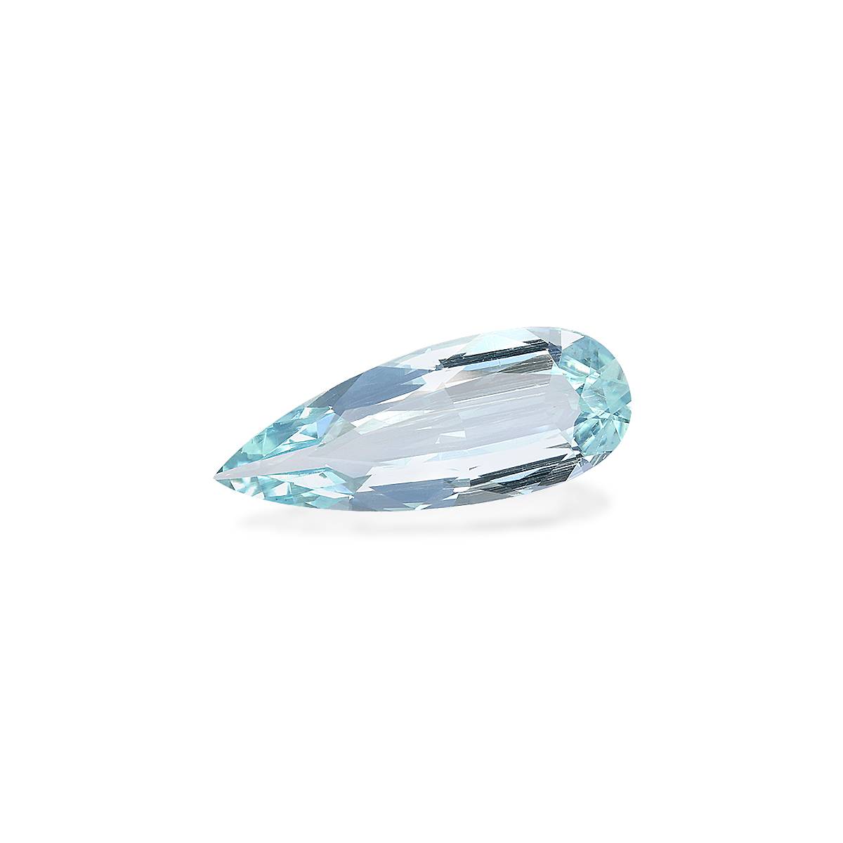 sky blue aquamarine, 7.73ct pear cut — view 3