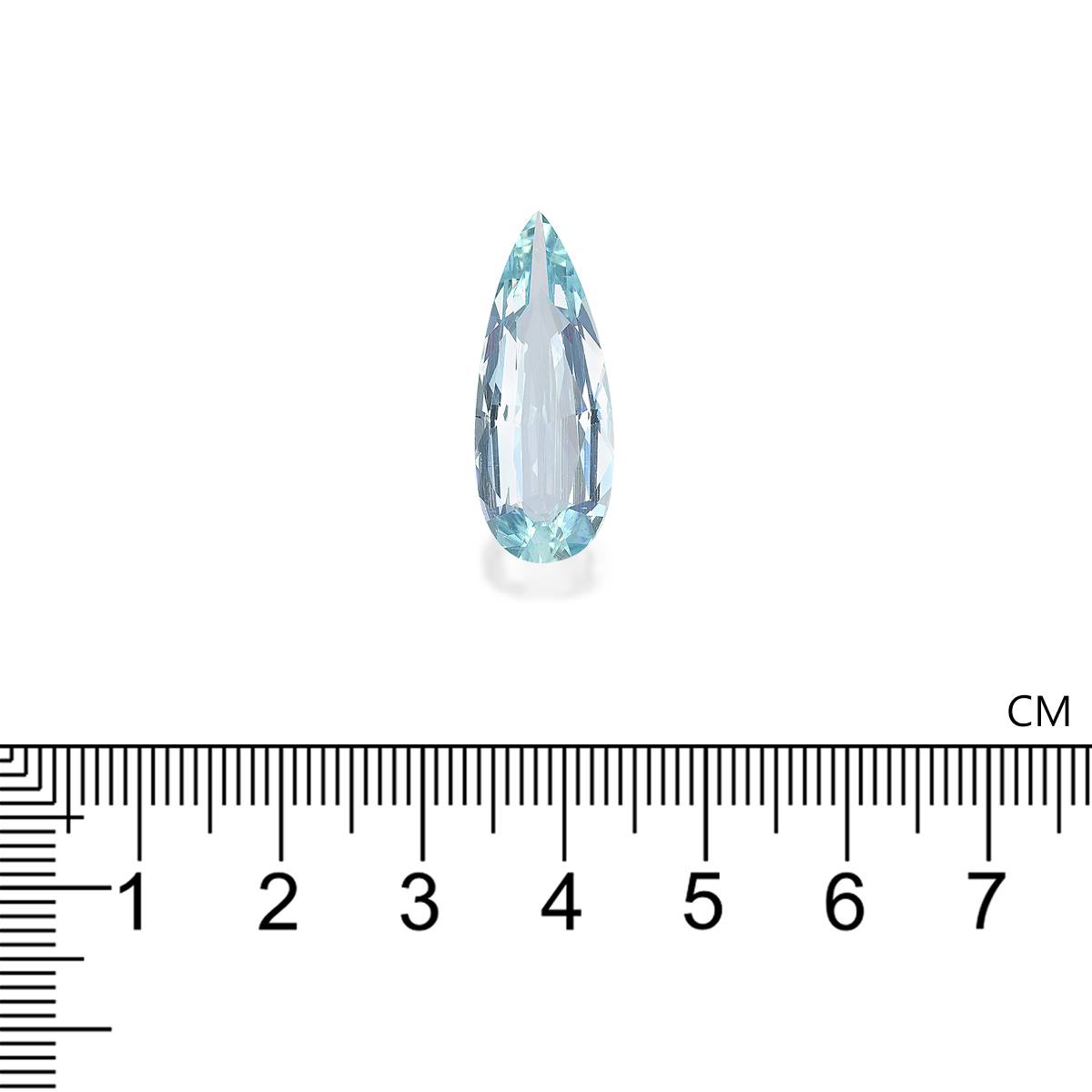 sky blue aquamarine, 7.73ct pear cut — view 4