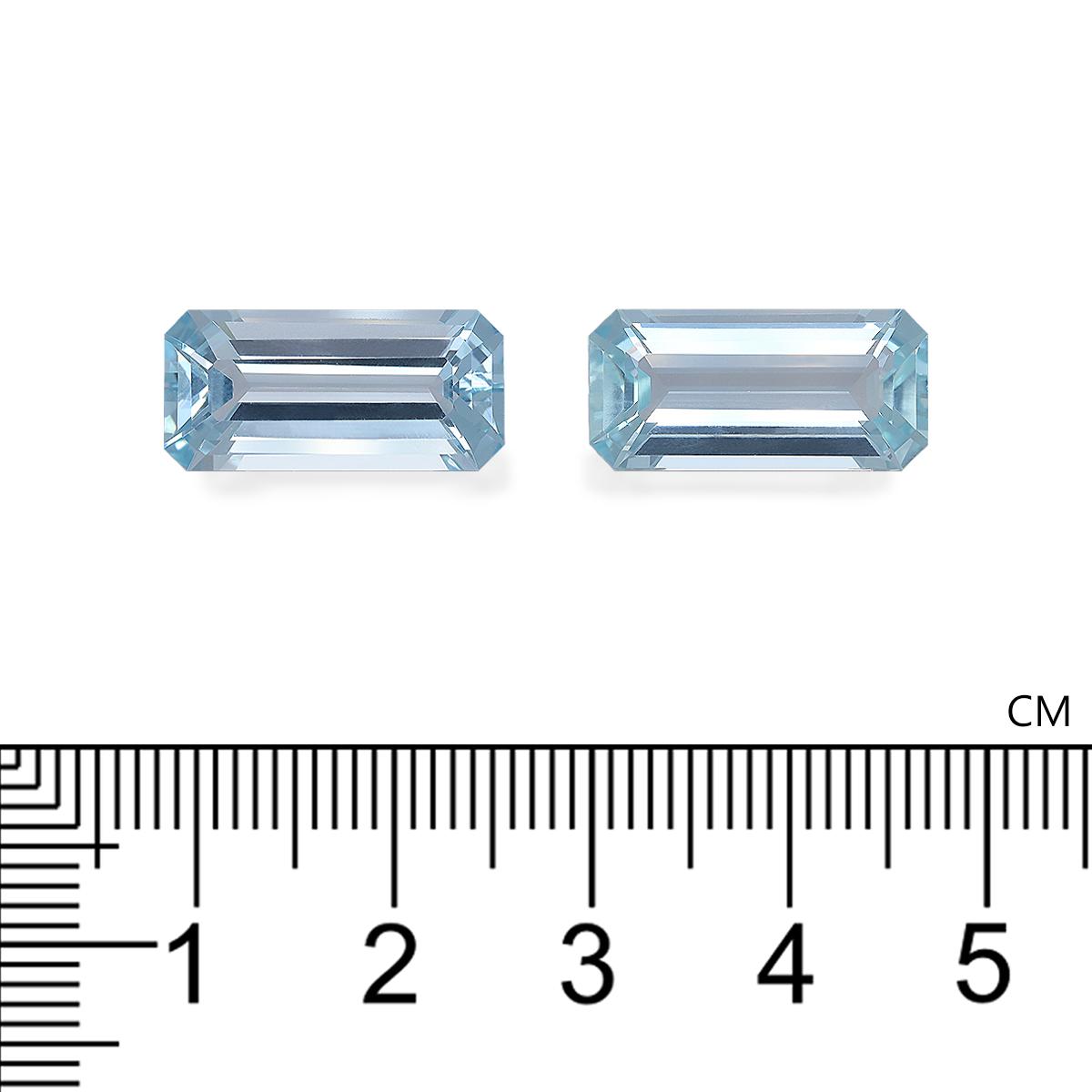 baby blue aquamarine, 12.72ct rectangular cut — view 4