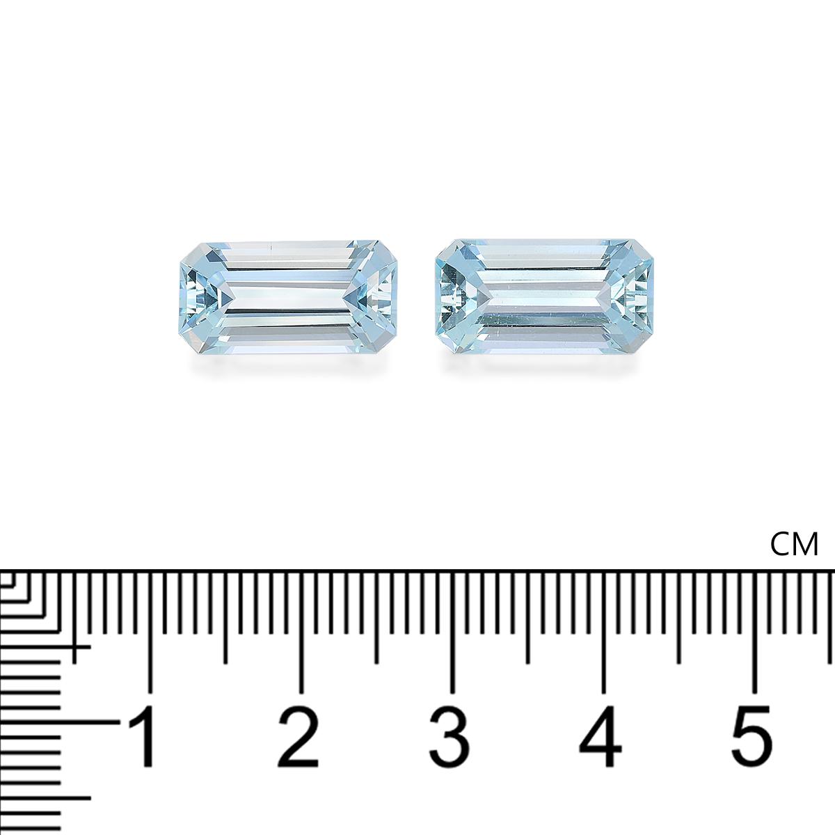 sky blue aquamarine, 10.52ct rectangular cut — view 4