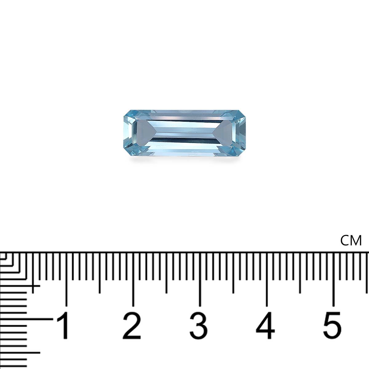 ice blue aquamarine, 5.13ct rectangular cut — view 4
