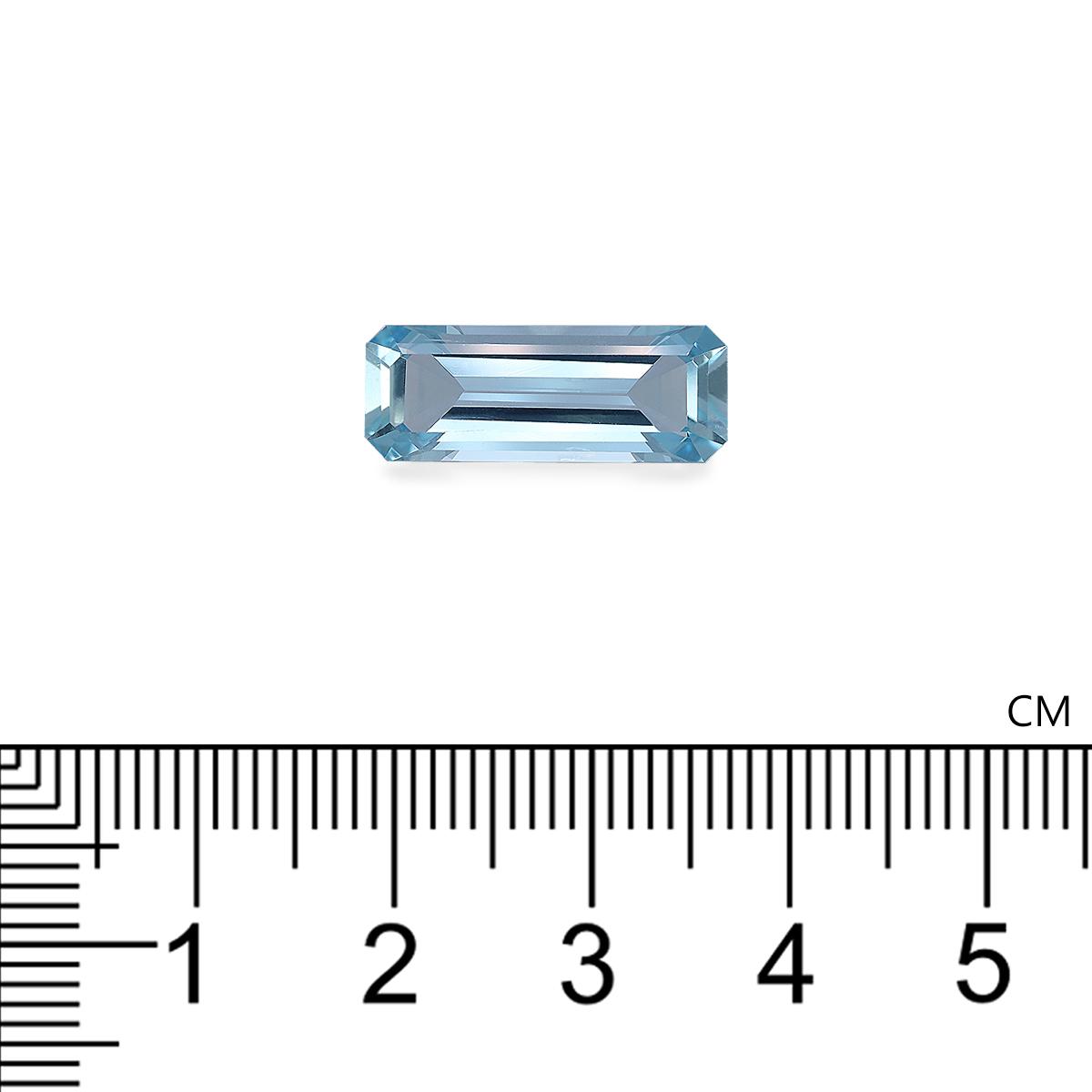 ice blue aquamarine, 5.13ct rectangular cut — view 4