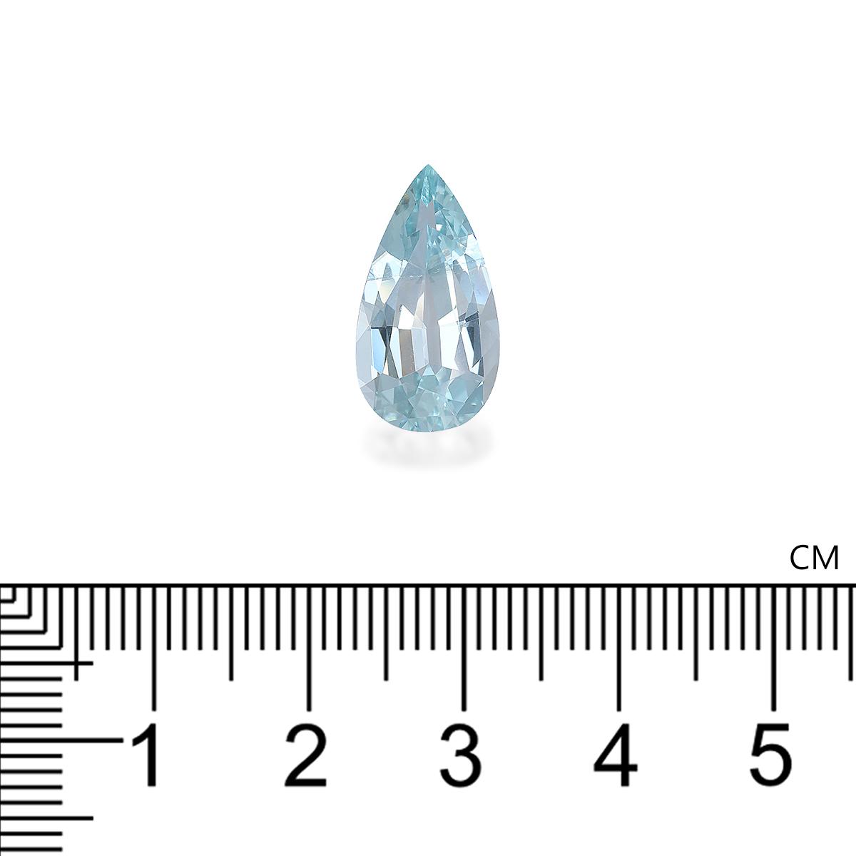 baby blue aquamarine, 5.3ct pear cut — view 4