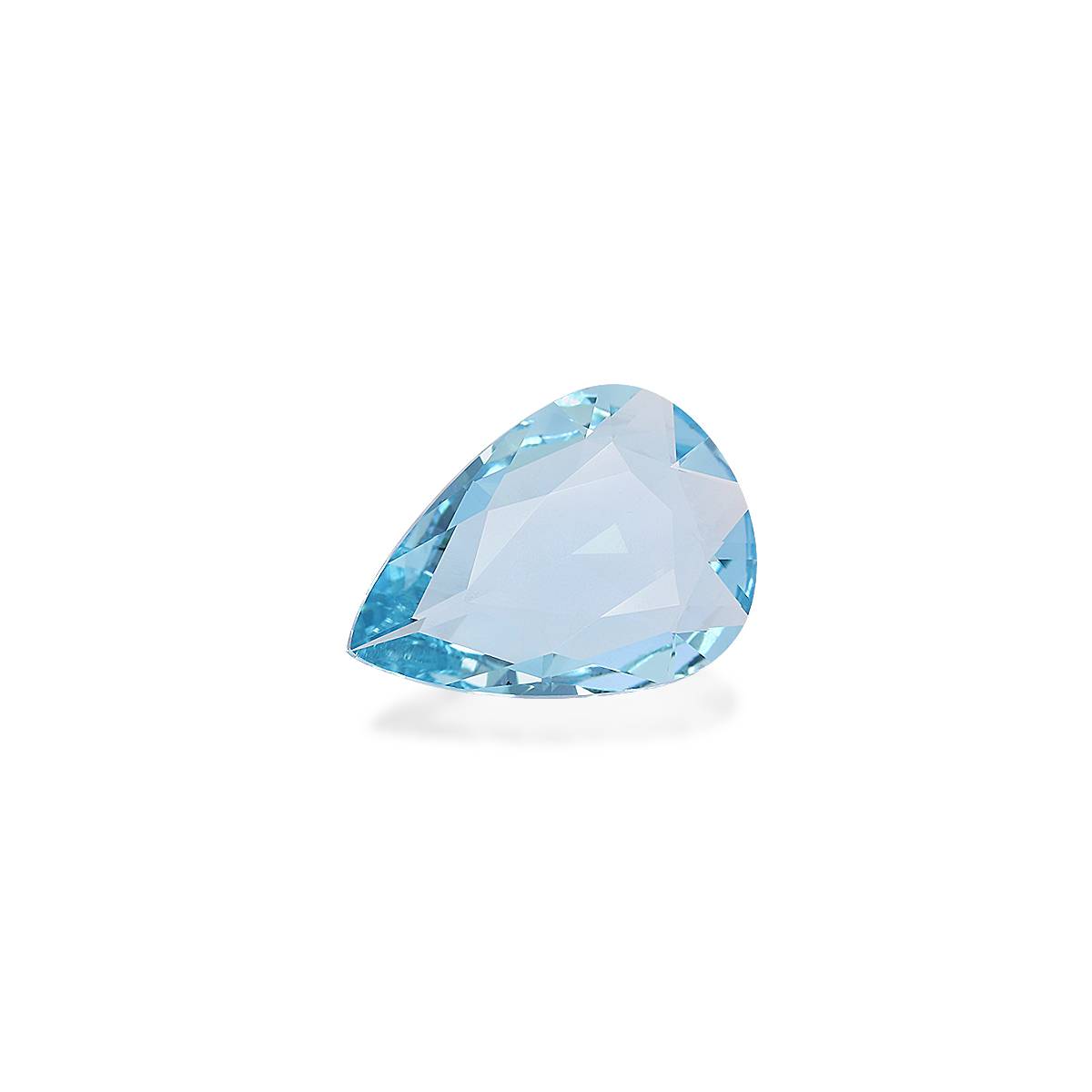 baby blue aquamarine, 5.12ct pear cut — view 3