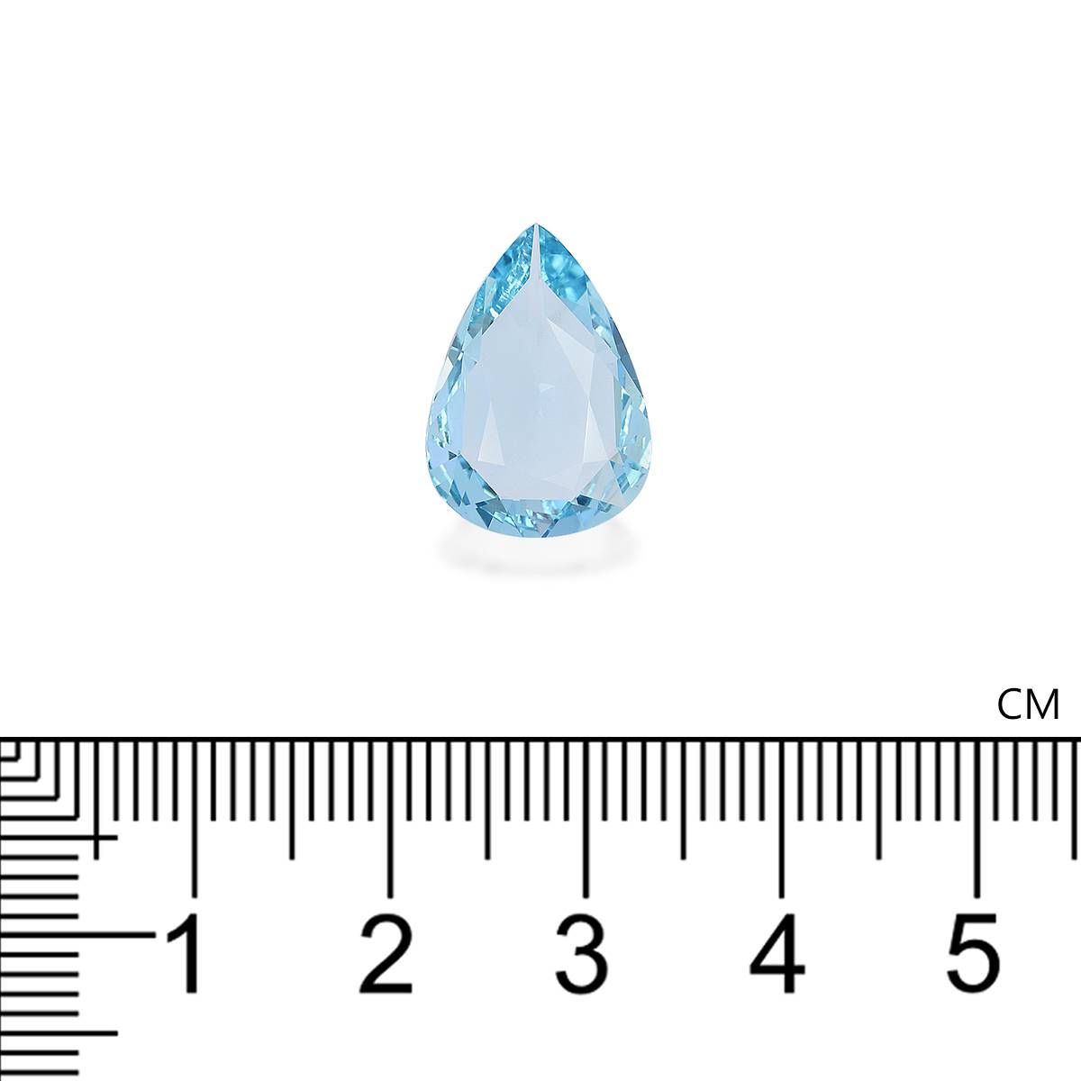 baby blue aquamarine, 5.12ct pear cut — view 4