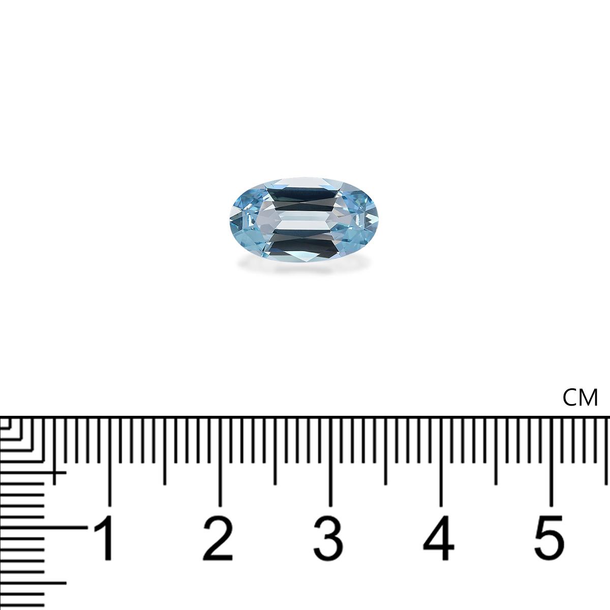 baby blue aquamarine, 2.92ct oval cut — view 4